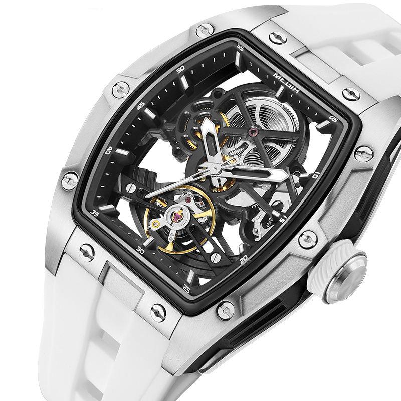ChronoSport White Face - Automatic Skeleton Sport Watch