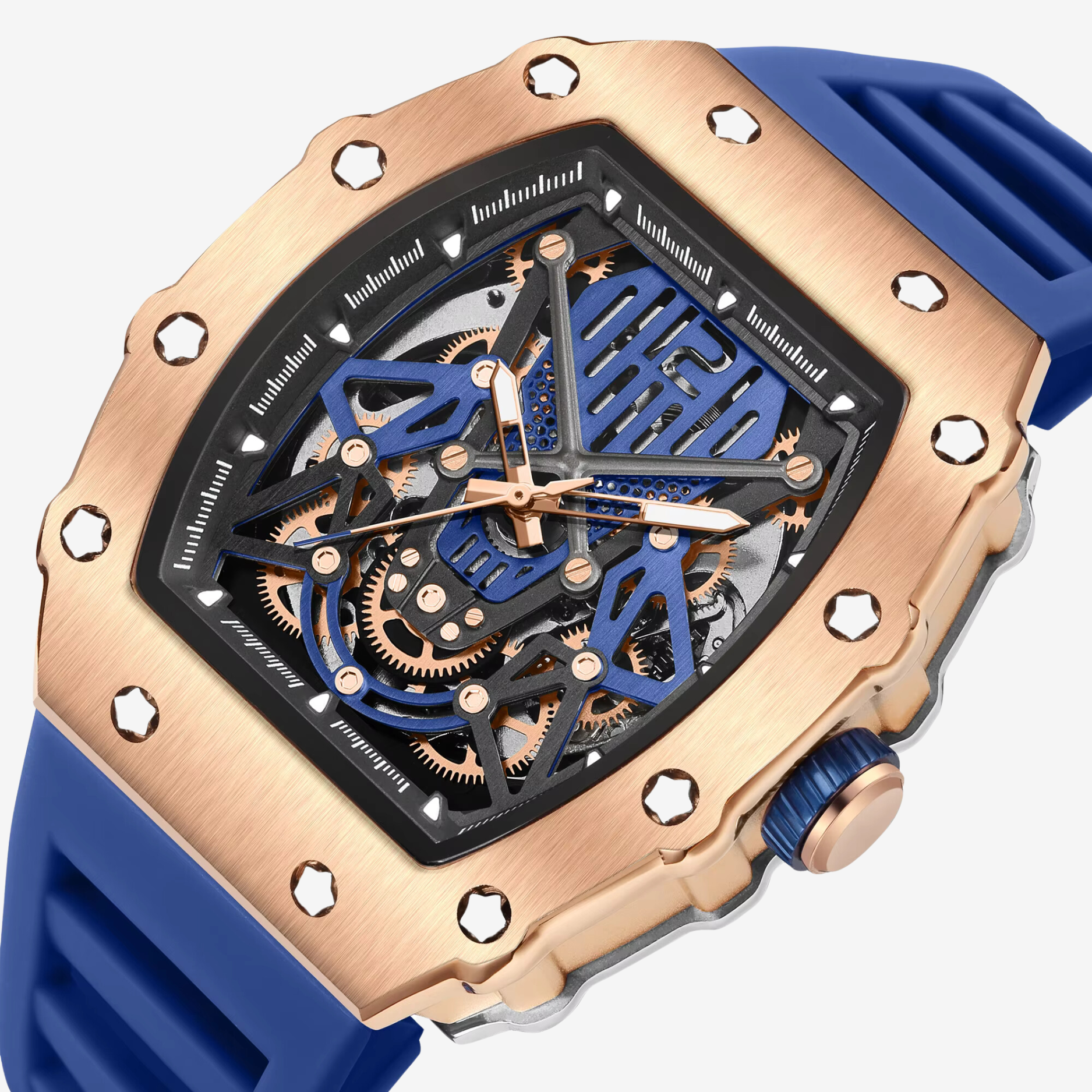 ChronoSport Blue - Automatic Skeleton Sport Watch
