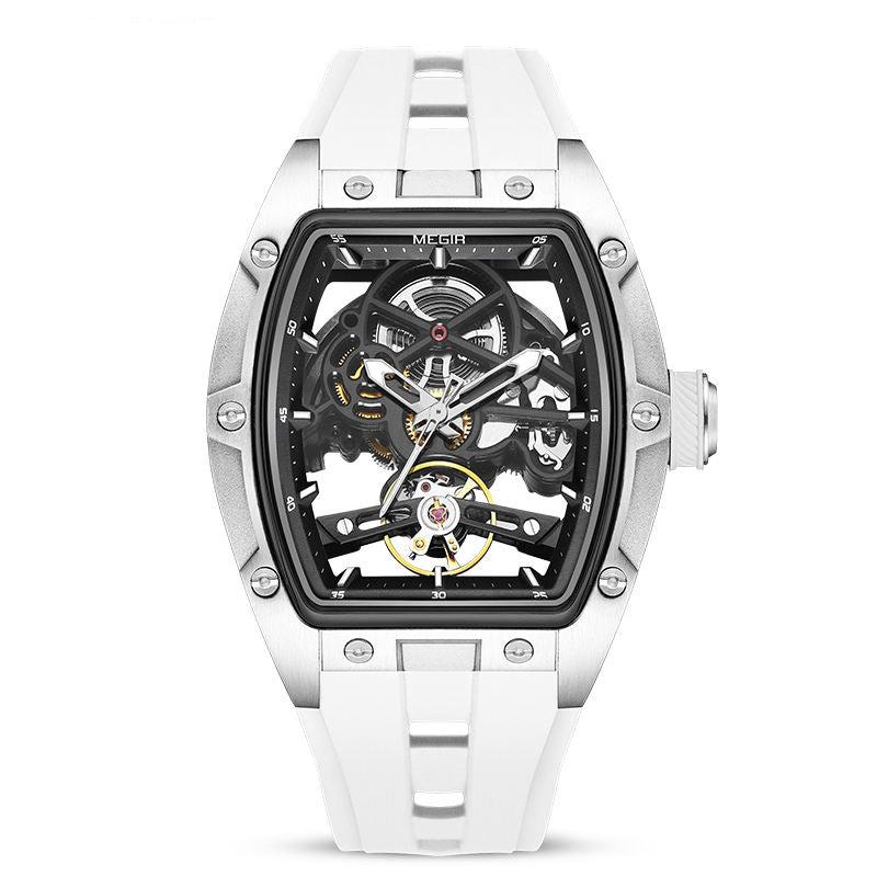 ChronoSport White Face - Automatic Skeleton Sport Watch
